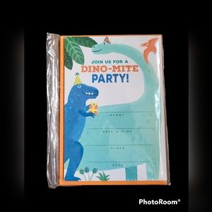 Dinosaur party invitations